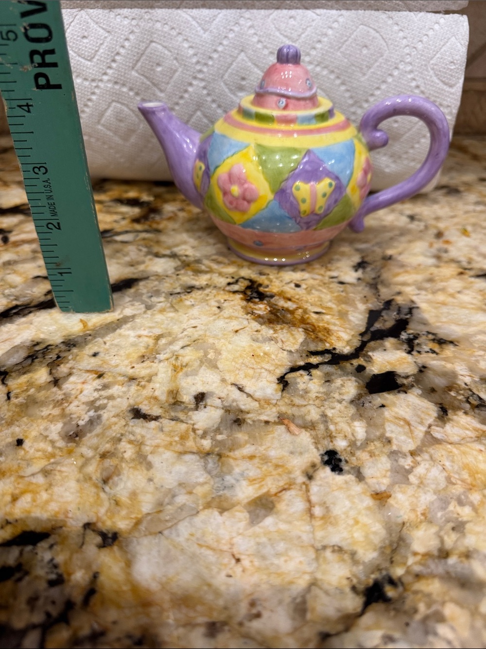 Oneida Pastel Mini Teapot - Floral Diamond Pattern